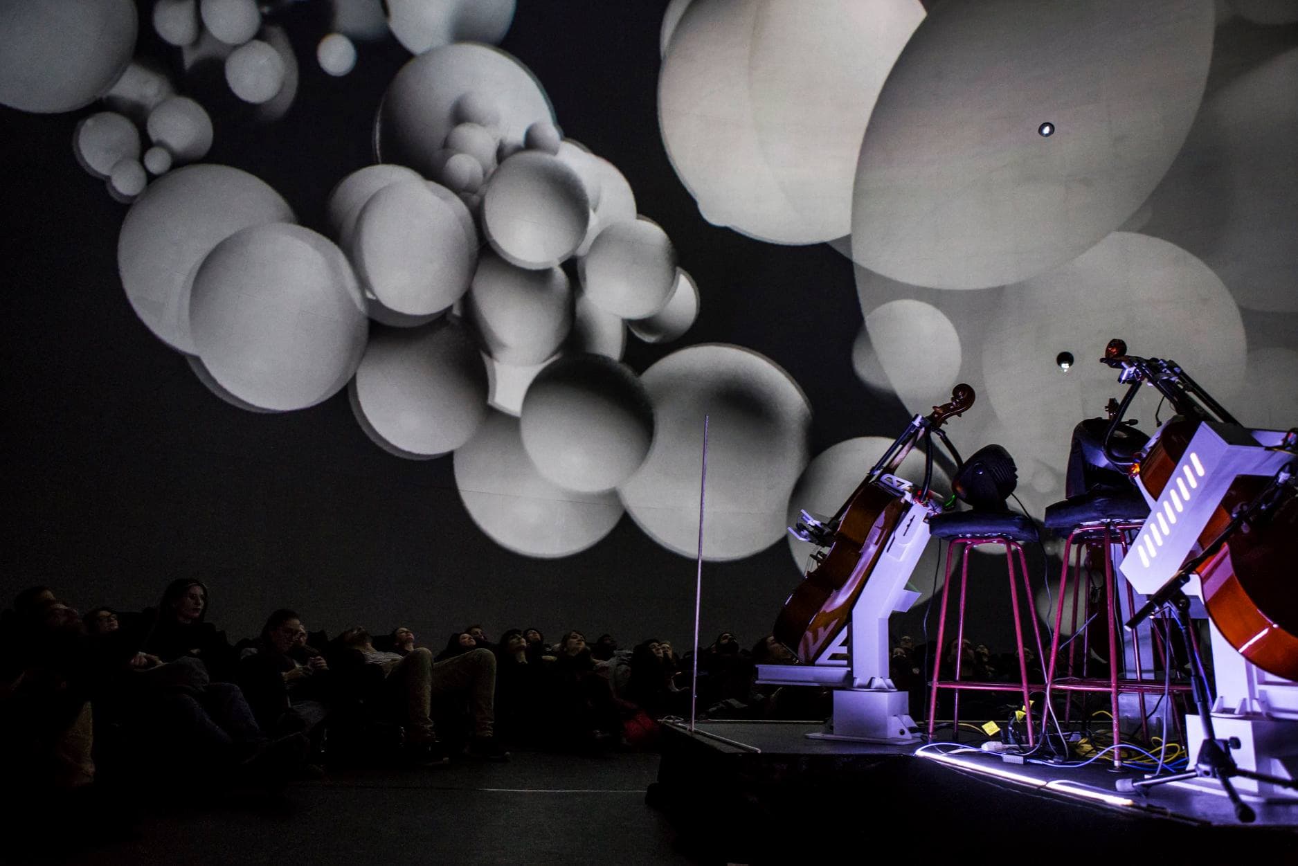 cello robot lighting performance
